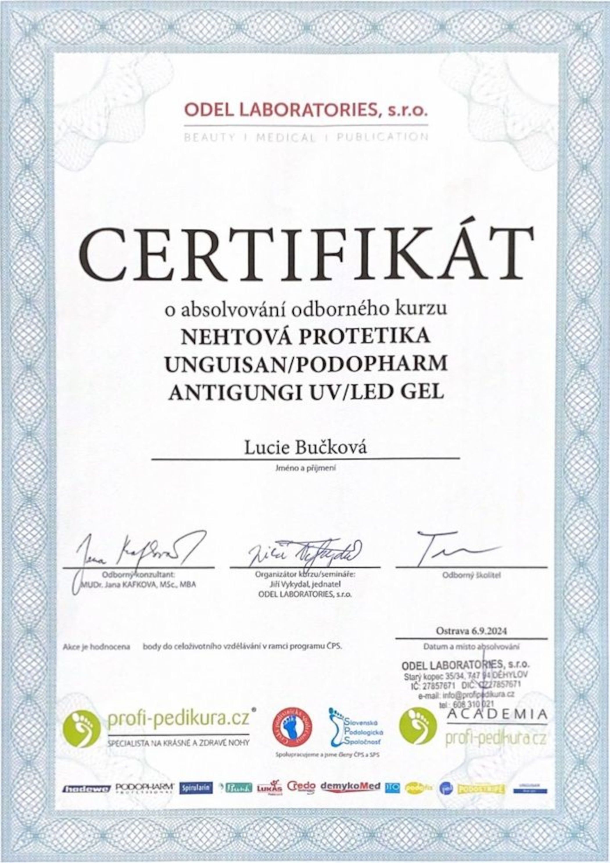 Certifikát Bučková 4